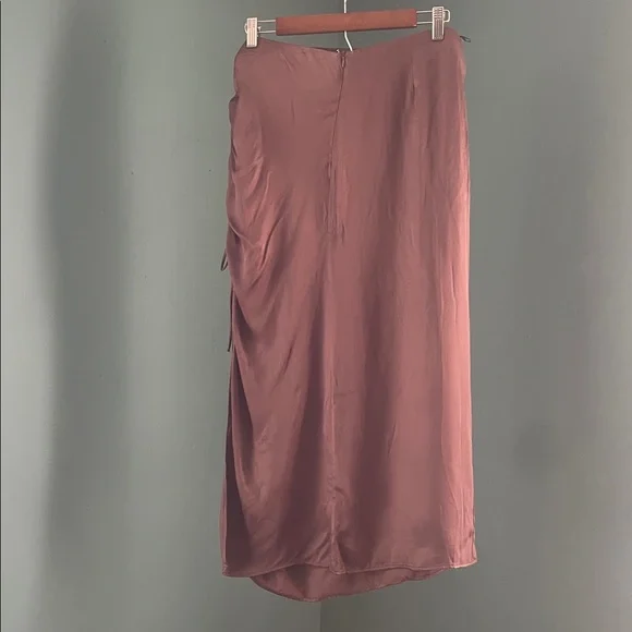 Zara Satin Dress in earth tone Dusty Rose - Picture 2 of 4